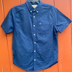 Hollister epic flex casual navy button up